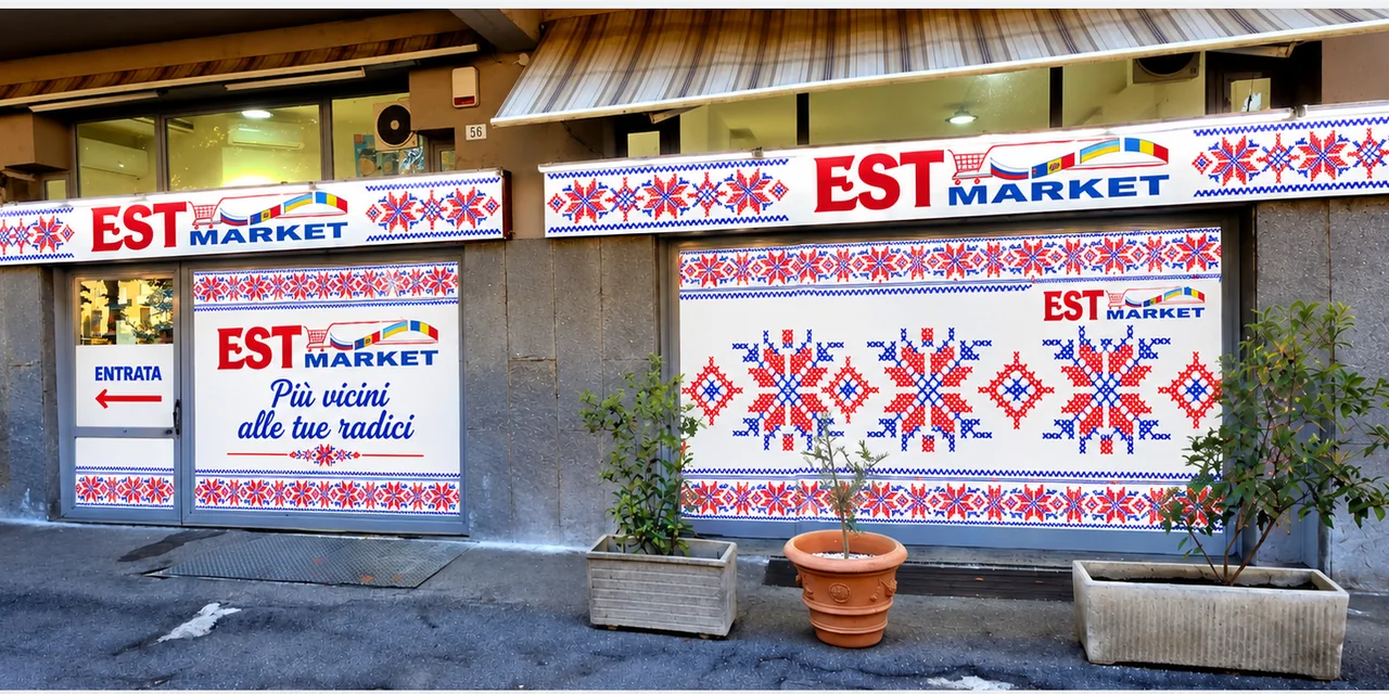 EST MARKET Pavia, progetto facciata